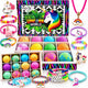 Unicorn Bath Bombs for Girls with Jewelry Inside