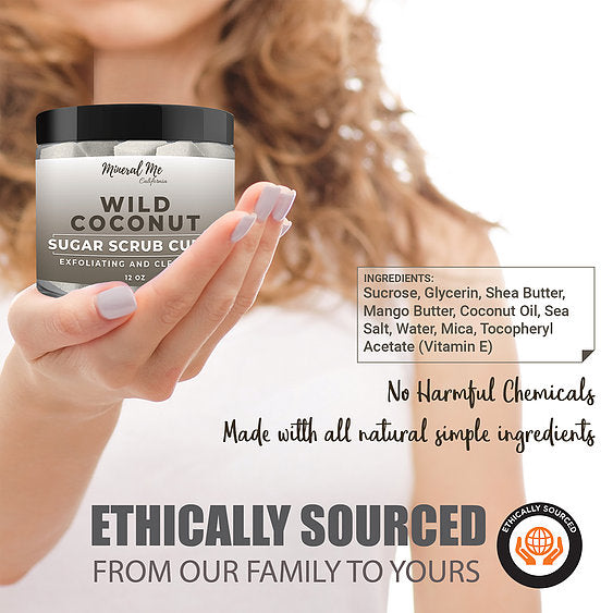 Coconut Body Scrub Cubes Mineral Me California