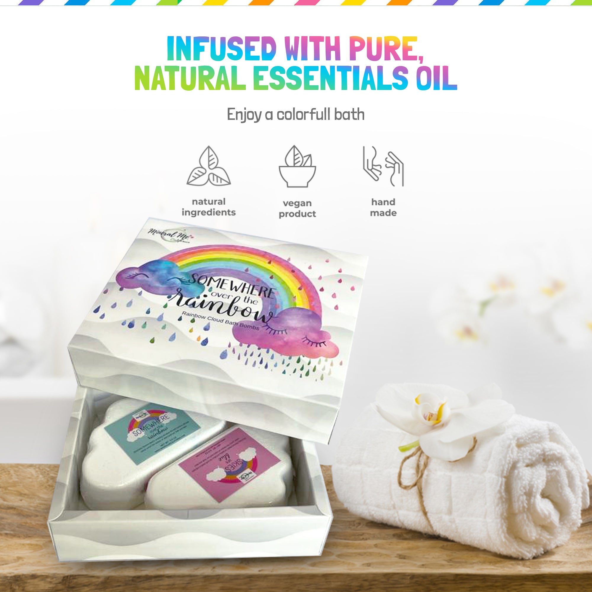 Rainbow Bath Bomb - Over the Rainbow Cloud